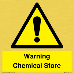 Warning Chemical Store